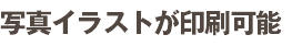 写真イラストが印刷可能